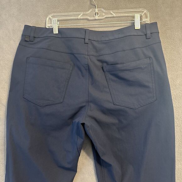 Lululemon ABC Pants Warpstreme Slim Fit 5 Pocket Mens 36x26 Navy Blue M5AQGS - Picture 4 of 13